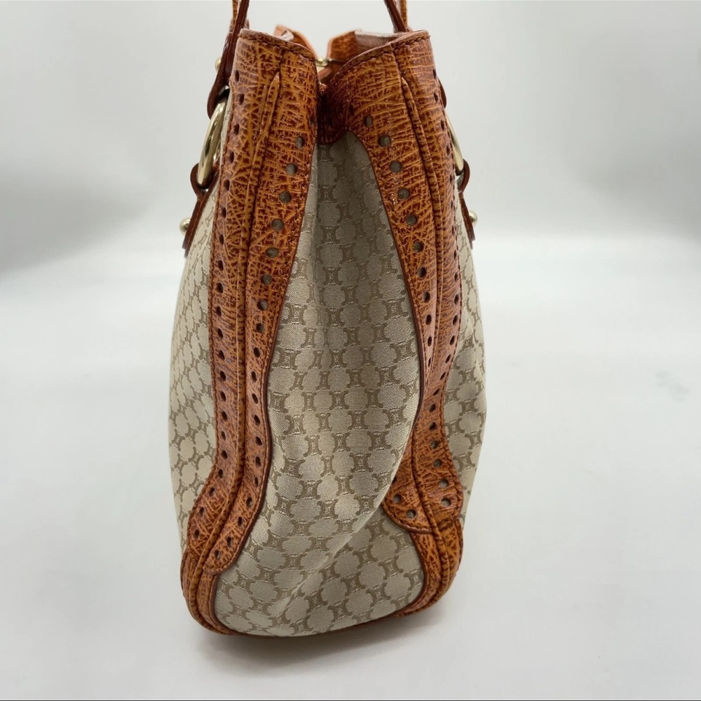 Celine Triomphe Macadam Canvas x Leather Tote Bag NS100497 - Picture 8 of 16